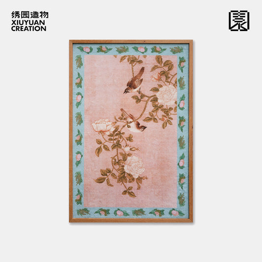 绣园造物｜国风新中式客厅玄关书房花鸟图挂画挂毯装饰画